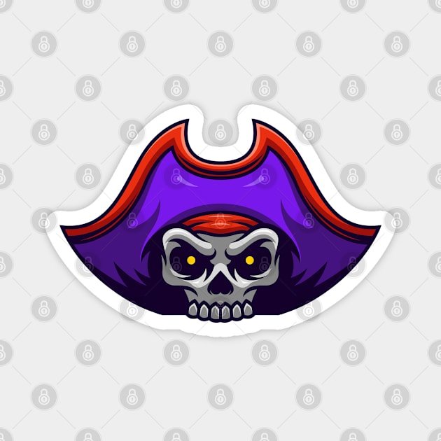 Pirate skull Magnet by mightyfire