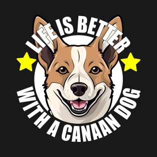 Canaan Dog Life is Better With A Happy Puppy T-Shirt