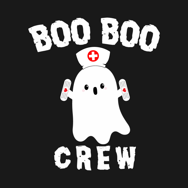 Boo Boo Crew Nurse Ghost Halloween Nurse Party - Halloween Nurse - Long ...