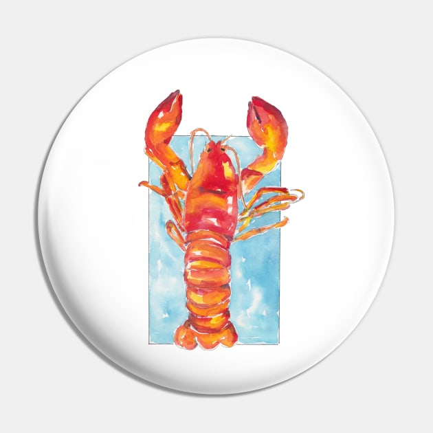 Juicy lobster - food illustration in watercolors Pin by kittyvdheuvel