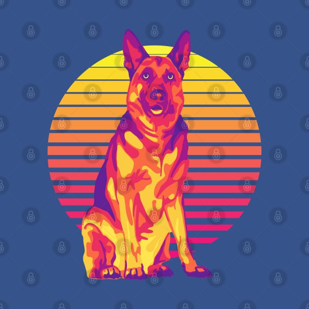 German Shepherd Sunshine by Slightly Unhinged