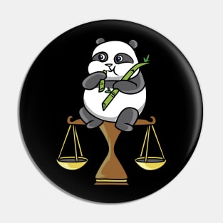 Panda on Libra Pin