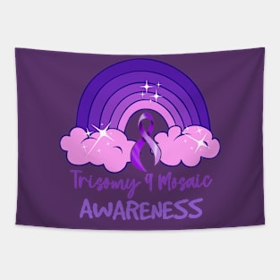 Best Trisomy 9 Awareness Day Purple Rainbow Mom Dad Parent Tapestry