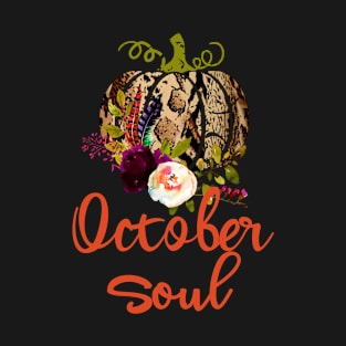 Autumn Soul Pretty Bojo Floral Fall & Autumn Gifts For Women T-Shirt