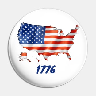 1776 United States of America Flag Pin