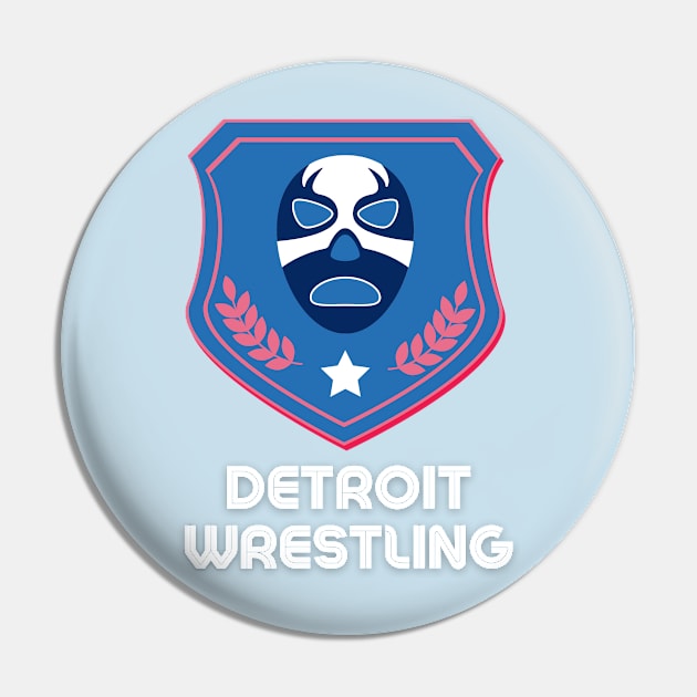 Detroit Wrestling "Shocking Blue" Pin by DDT Shirts