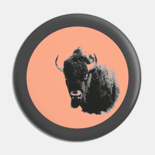 American Bison Spirit Animal Rose Gold Pin