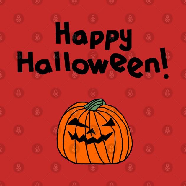 Halloween Horror Greeting Happy Halloween Pumpkin by ellenhenryart