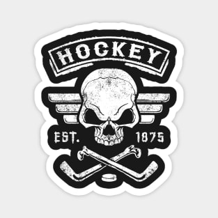 HOCKEY - SKULL AND BONES Magnet