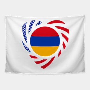 Armenian Multinational Patriot Flag Series (Heart) Tapestry