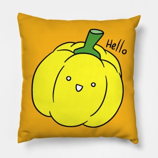 Hello - Yellow Bell Pepper Pillow