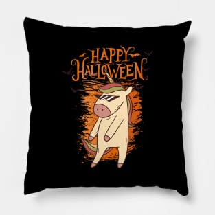 Halloween Happy Halloween Funny Unicorn Costume Pillow