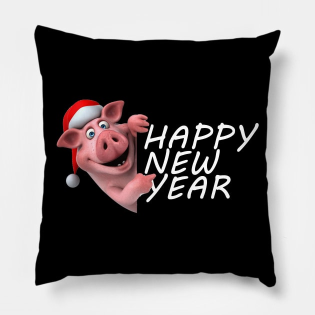 Pig new year funny t shirt popular sweet t shirt T-Shirt Pillow by milica.brdar77@gmail.com