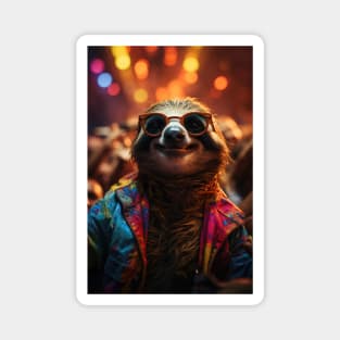 Raver Party Sloth Magnet