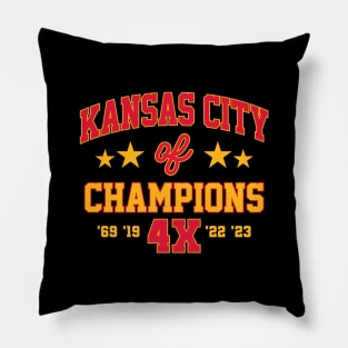 Super Bowl Champions 4x Kansas City Chiefs Pillow