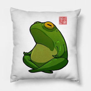 Yoga Frog Cross Legged Pose Pillow