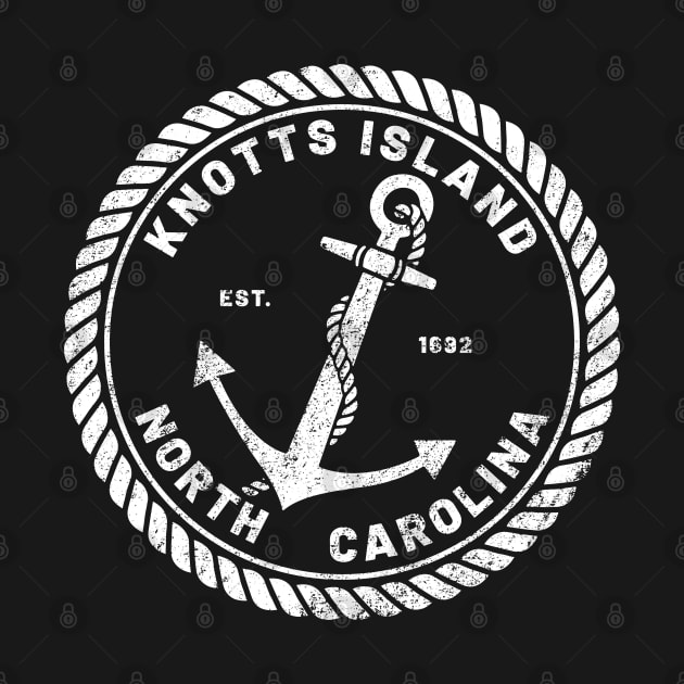 Vintage Anchor and Rope for Traveling to Knotts Island, North Carolina by Contentarama