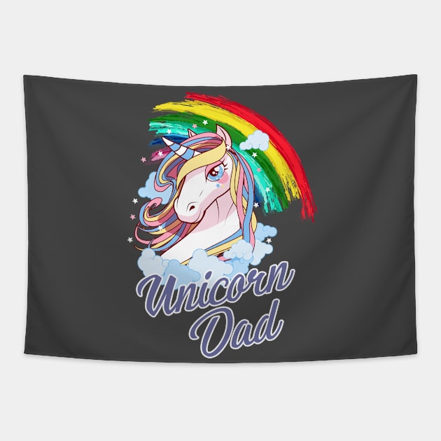 UNICORN DAD Tapestry by SparkleArt