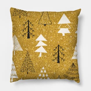 Christmas trees in the forest Pillow