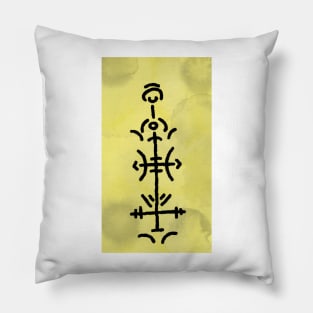 I feel worthy of life love and happiness Symbol Pillow