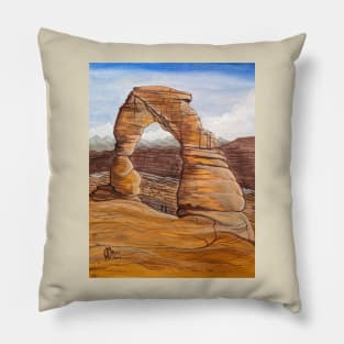 Delicate arch stone formation Pillow