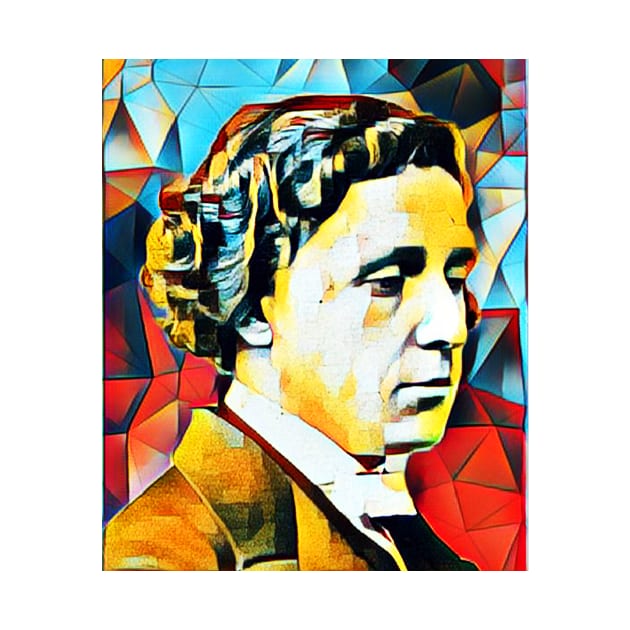 Lewis Carroll Abstract Portrait | Lewis Carroll Abstract Artwork 15 by JustLit