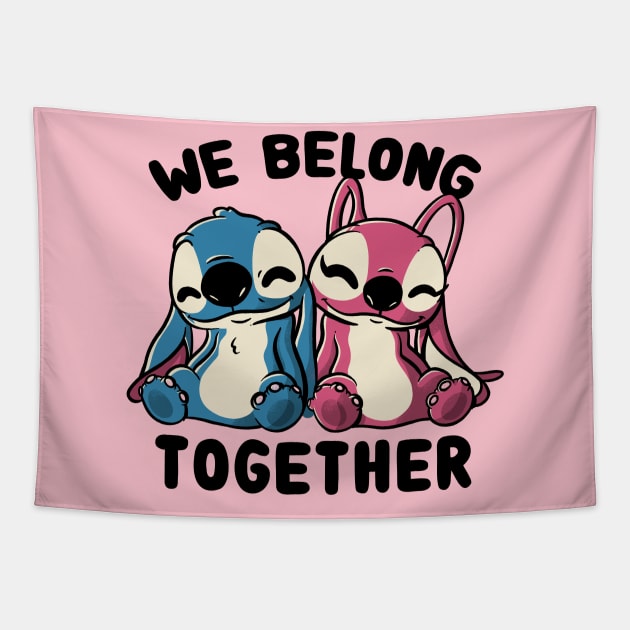 We Belong Together Cute Lover Gift Tapestry by eduely