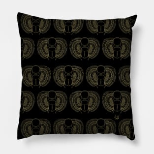 Winged Scarab Pattern Pillow