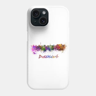 Dusseldorf skyline in watercolor Phone Case