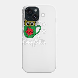 Christmas Cactus - Small Christmas Cactus In Poinsettia Mug Phone Case