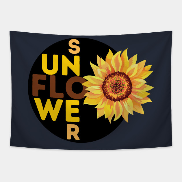Sunflower Sunflower Tapestry Teepublic