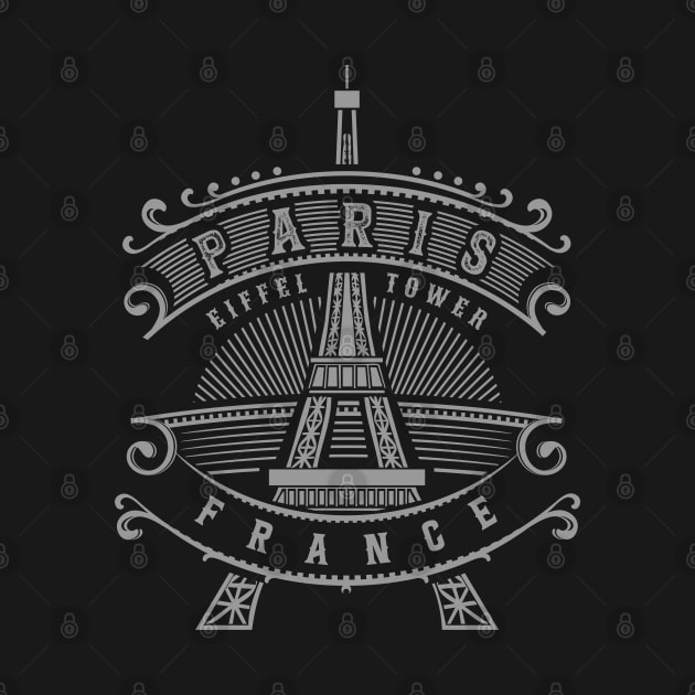 Paris France Eiffel Tower Vintage by Designkix