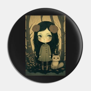 Woodland Creature and the dark fairy Pin