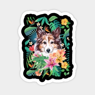 Tropical Sheltie Shetland Sheepdog Magnet