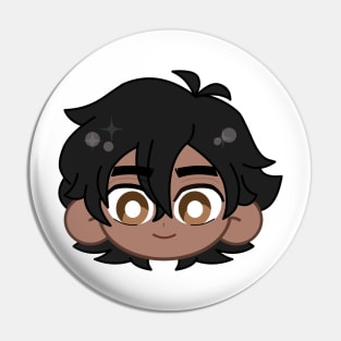 Cookie Chibi Head Cole Elemental Master of Earth Pin