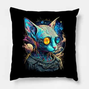 Psychedelic Sphynx Cat Pillow