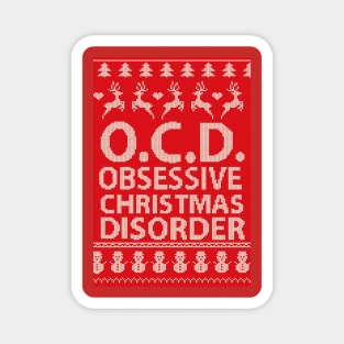 Obsessive Christmas Disorder OCD Magnet