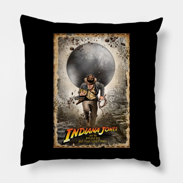 Indiana jones art Pillow by SAN ART STUDIO 