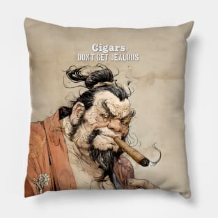 Puff Sumo: "Cigars Don't Get Jealous" Pillow