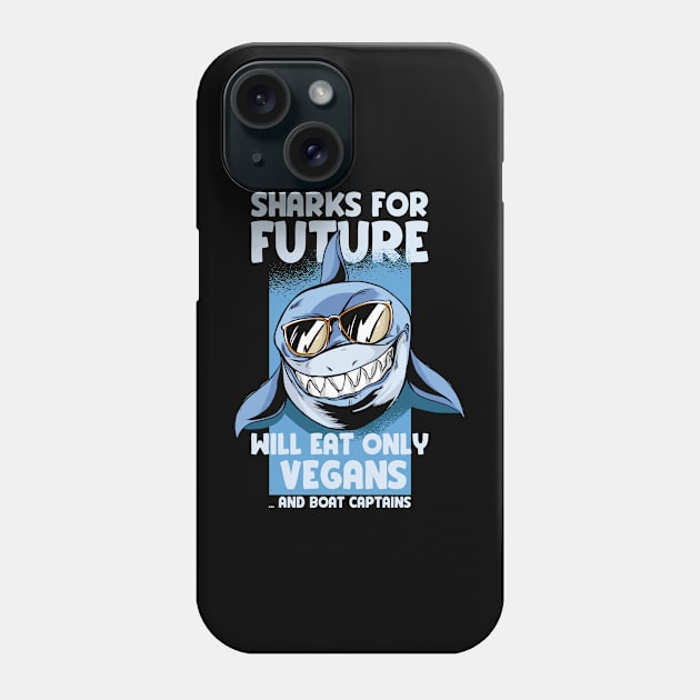 Funny Vegan Shark Lover Climate Activist Parody Phone Case by Emmi Fox Designs