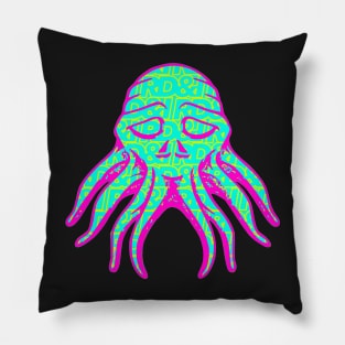 RD&I Skulltopus Hot pink & Aqua Pillow