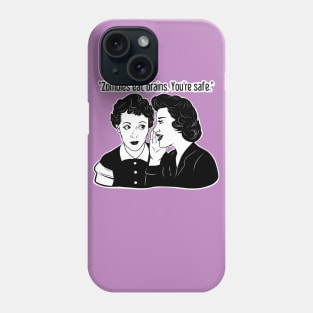 Funny girl quote, zombie, brainless Phone Case