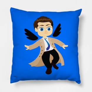 Cute Angel Castiel Supernatural Chibi Pillow