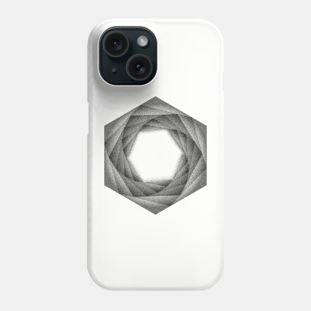 HEXAGON STIPPLE Phone Case by DrSoed