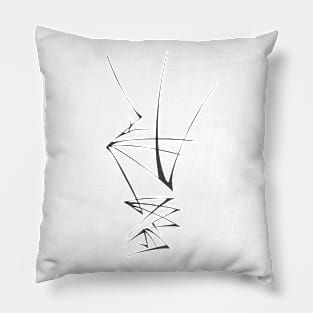 Form Unique Black White Abstract Art Pillow