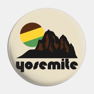 Retro Yosemite ))(( Tourist Souvenir National Park Design Pin