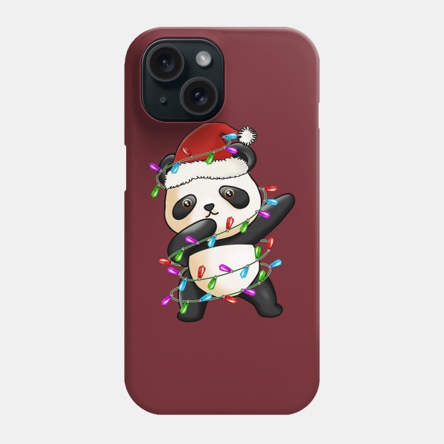 Panda Dabbing Christmas Phone Case by wfmacawrub