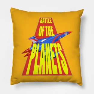 Battle Of The Planets Yellow and Red Pillow