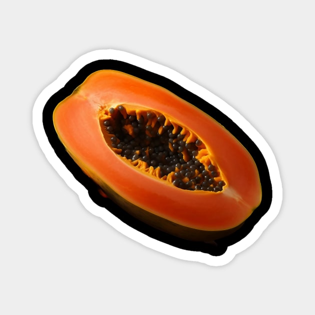 Papaya Magnet by Print on earth