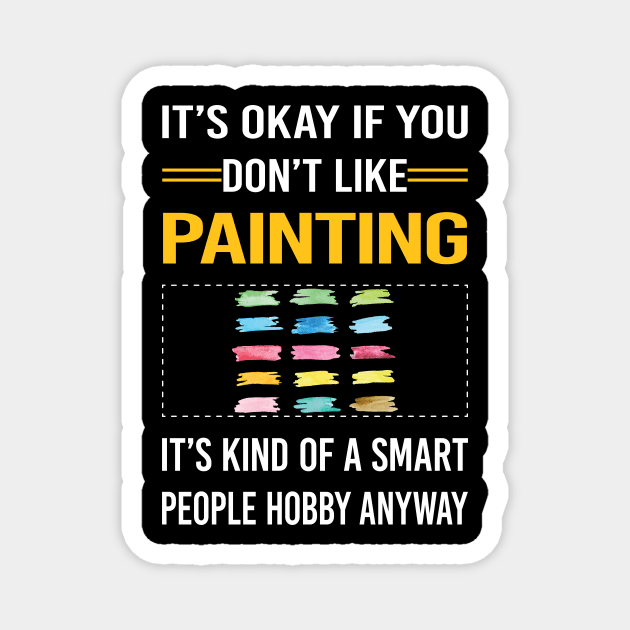 Funny Smart People Painting Magnet by Happy Life